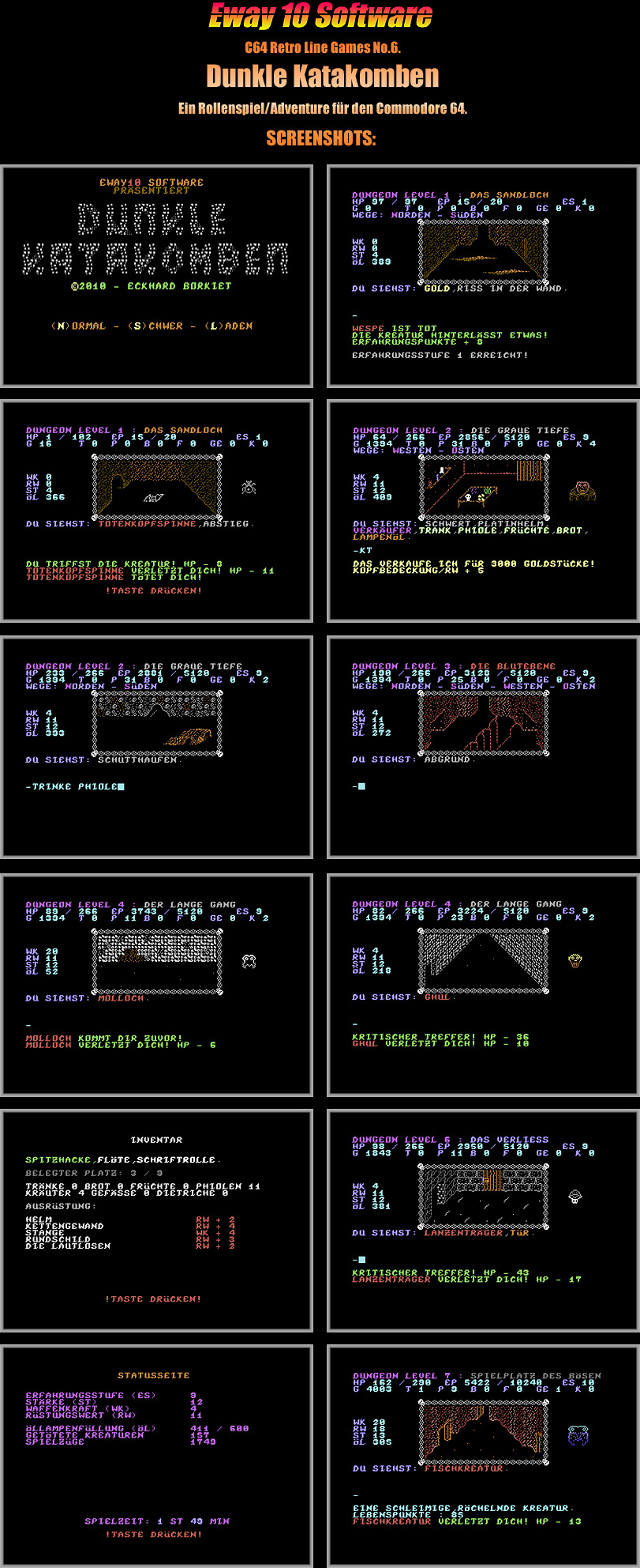 Dunkle Katakomben C64