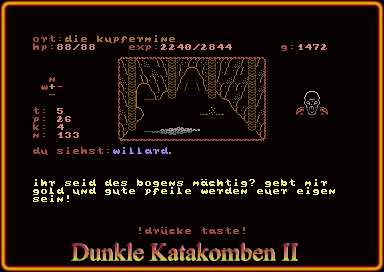 Dunkle Katakomben II Link